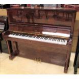 Bechstein (c2001) A Model Concert 8 upright piano in a vavana burl wood case