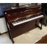 Yamaha (c2003) A Model P112N upright piano in a bright mahogany case; together with a stool.