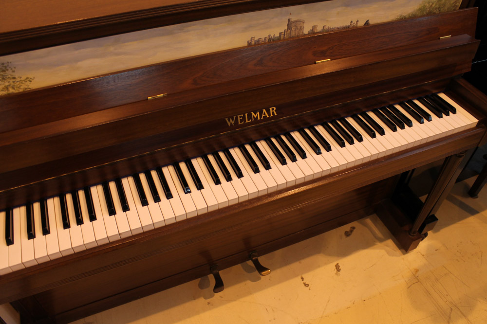 Welmar (c1983) A Regency Model upright piano in a satin mahogany case, - Image 4 of 6