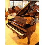 Steinway (c1906) A 5ft 10in Model O grand piano in a bright ebonised case on square tapered legs.
