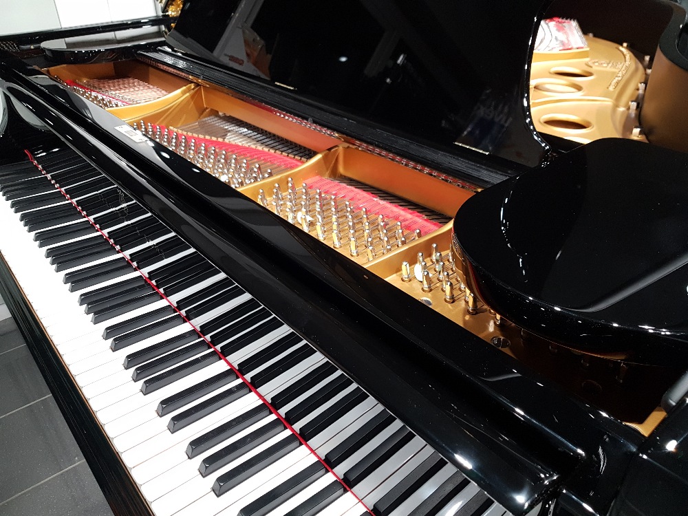Steinway (c1906) A 5ft 10in Model O grand piano in a bright ebonised case on square tapered legs. - Image 7 of 16