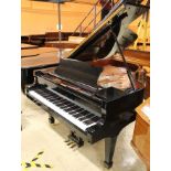 Brodmann (c2007) A 6ft 2in Model BG187 grand piano in a bright ebonised case on square tapered