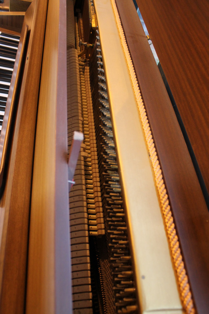 Knight (c1980) An upright piano in a modern style mahogany case - Image 5 of 5