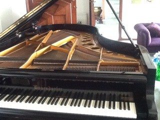 Bösendorfer (c1920's) A 6ft 7in 200cm grand piano in an ebonised case on square tapered legs.