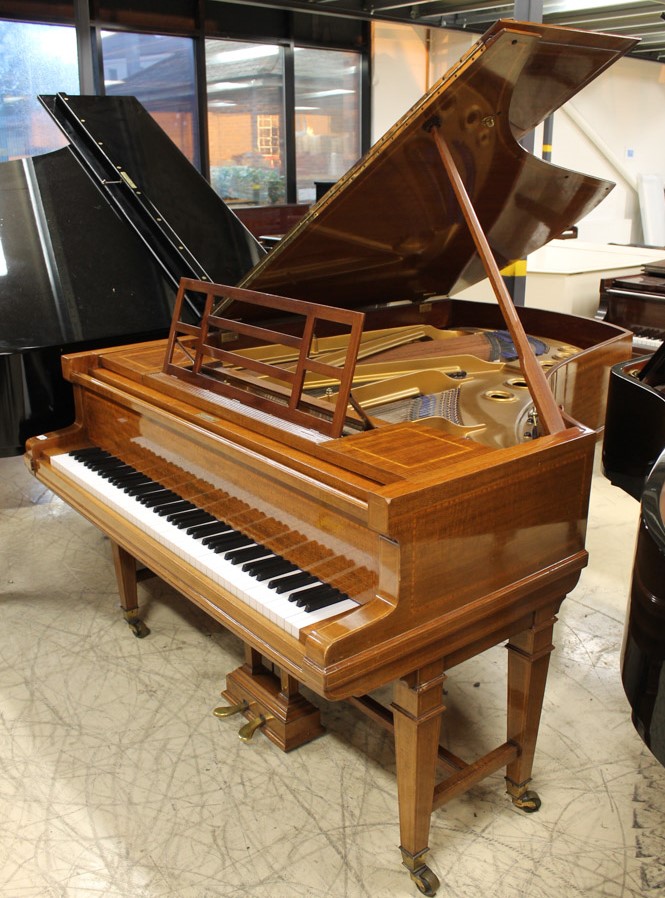 Blüthner (c1906) A 6ft 3in grand piano in a satin and boxwood strung case on dual square tapered