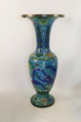 A Chinese cloisonne baluster vase, the body decorated with dragons, the shoulders with dragon masks,