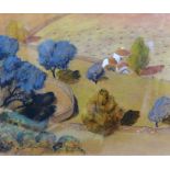 Eric Hains (1913-2005)+ 'Tomb in the Garden of the Mosque in Rhodes' Pastel Signed lower left 27cm
