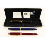 A black Mont Blanc Meisterstuck 147 fountain pen,