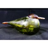 A Finnish Iittala glass 'Grass Elder' bird by Oiva Toikka, 22cm long,