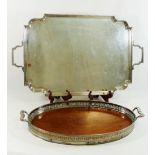 A silver plated Mappin and Webb two-handled tray, 57cm x 35cm,