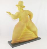 Tony Bennett (20th/21st Century British)+ A large cast ceramic sculpture entitled 'Yellow Cowboy',