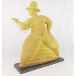 Tony Bennett (20th/21st Century British)+ A large cast ceramic sculpture entitled 'Yellow Cowboy',