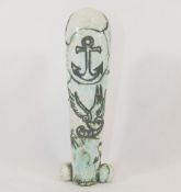 Lucy Sedgwick (20th/21st Century British)+ Phallic pottery sculpture entitled 'Hello Sailor', 28.