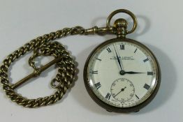 A Dennison silver cased self wind pocket watch, Birmingham 1944,