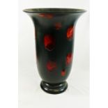 A large living glaze Poole pottery vase,
