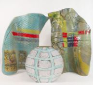 Lisa Green (20th/21st Century British)+ A pottery moon flask entitled 'Plot Pot', 20cm high,
