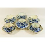 A small quantity of Meissen porcelain blue and white onion pattern tea and dinner ware,