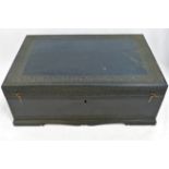 A large 19th century Anglo-Indian carved ebony stationery box,