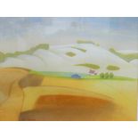 Eric Hains (1913-2005)+ 'Chalk on The North Downs' Pastel Signed lower left 46cm x 58.