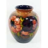 A Moorcroft pottery 'Flambe Anemone' pattern vase, with impressed marks to base, 15.