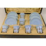 A set of six Aynsley bone china silver mounted coffee cups and saucers,