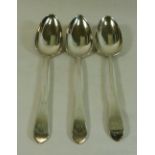 A pair of provincial silver table spoons, possibly Scottish,