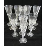 A quantity of 19th century and later drinking glasses,