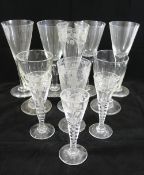 A quantity of 19th century and later drinking glasses,