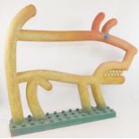 Tony Bennett (20th/21st Century British)+ A large extruded ceramic sculpture entitled 'Dog',