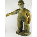 Tim Riddihough (20th/21st Century British)+ Pottery figure entitled 'Man', 71cm high,