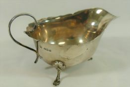 A George V silver gravy boat, Sheffield 1929, by Mappin and Webb,