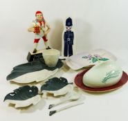 A quantity of Carlton Ware comprised of a 'Pick Flowers Brewmaster' figure, a policeman money box,