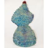 Elly Flaherty (20th/21st Century British)+ A large abstract coiled and pinched pottery vase