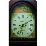 A Georgian eight day longcase clock, in mahogany and crossbanded case,