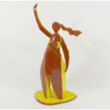 Tim Riddihough (20th/21st Century British)+ Pottery figure entitled 'Waving Figure', 30cm high,