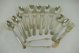 A quantity of American silver coloured metal 'Courtship' pattern cutlery by the International