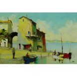 Cecil Rochfort D'Oyly John (1906-1993)+ 'Villefranche' Oil on canvas Signed lower right 45cm x
