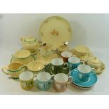 A quantity of Susie Cooper ceramics including a printed bone china coffee set,