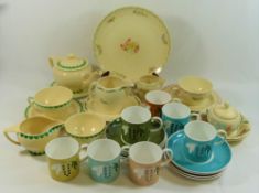 A quantity of Susie Cooper ceramics including a printed bone china coffee set,