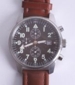 Orvis, a modern chronograph watch of military design Swiss, boxed.