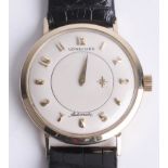 Longines, a gents 14k automatic Mystery Dial gents wristwatch, back marked 'Use Admiral Wrench',