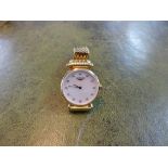 Longines, a ladies diamond? Dot dial wristwatch, The Grand Classique, ref 38036442.