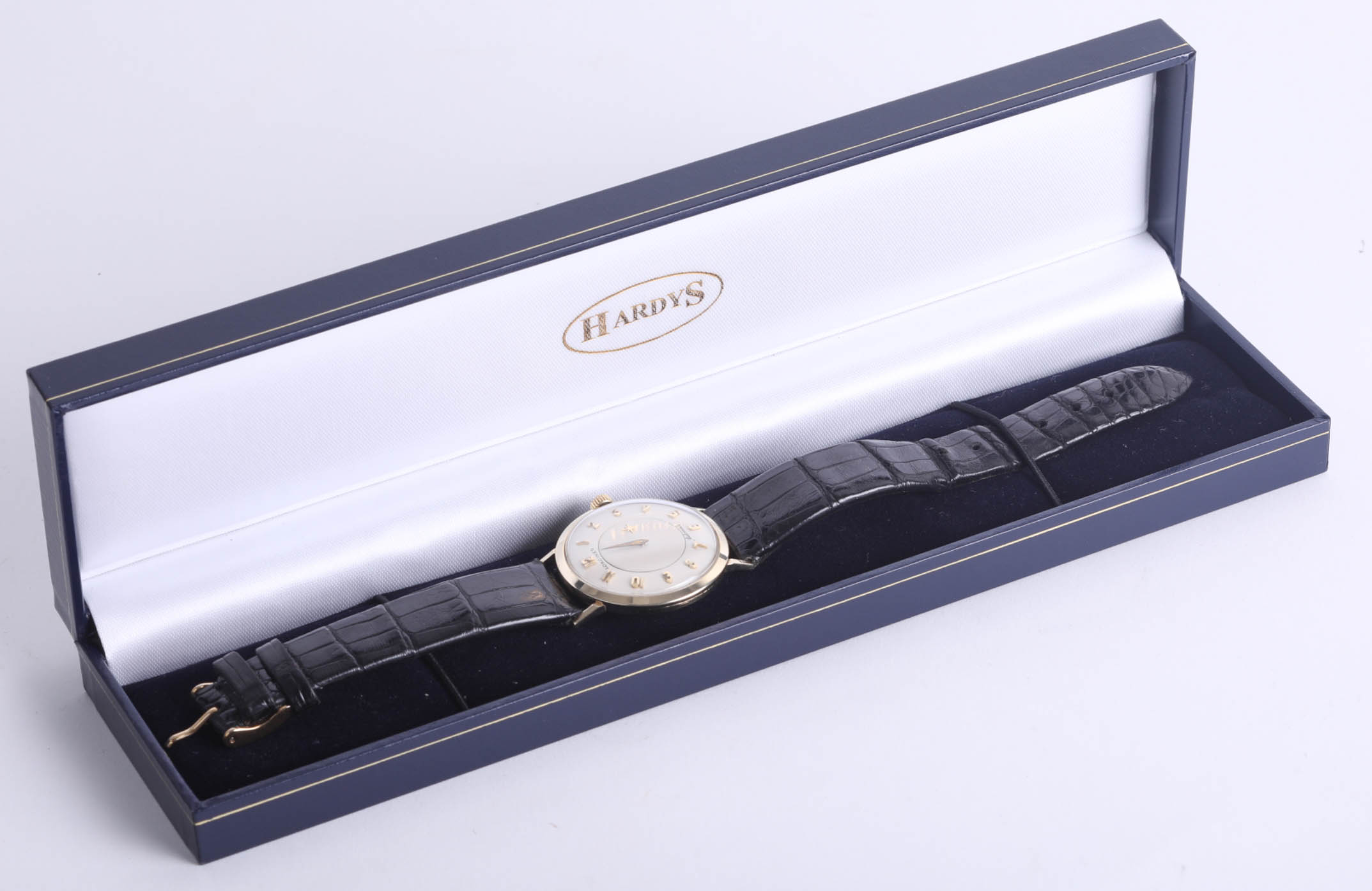 Longines, a gents 14k automatic Mystery Dial gents wristwatch, back marked 'Use Admiral Wrench', - Image 2 of 2