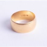 A 22ct gold wedding band approx 6.20g, size K.