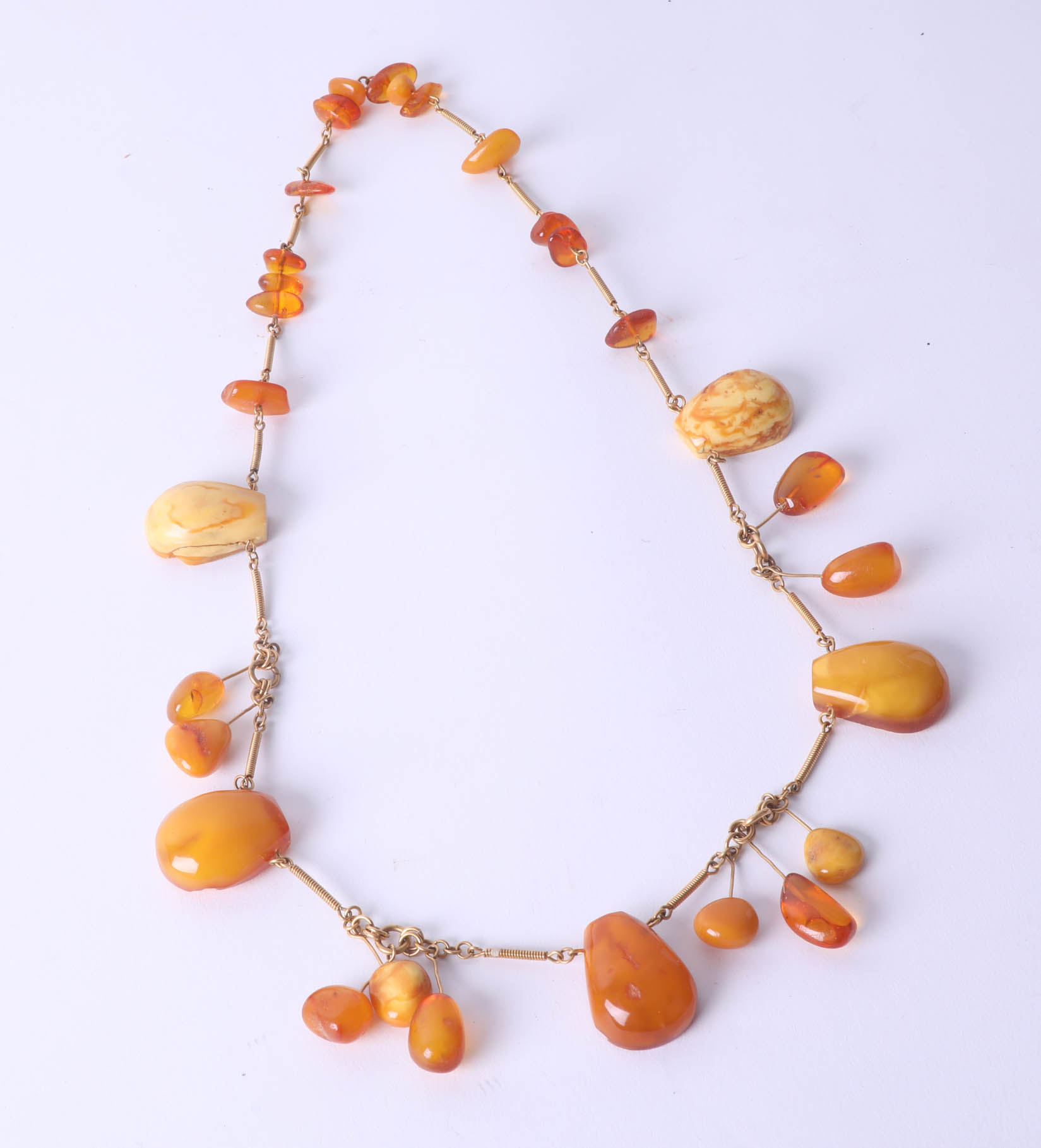 A modern mixed amber necklace, boxed. - Image 2 of 3