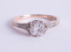 An 18ct diamond single stone ring approx. 0.60 ct, size J.