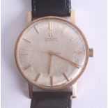 Omega, a 9ct gold gents vintage automatic wristwatch.