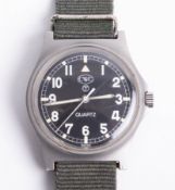 CWC, a gents quartz military wristwatch, back case stamped 0552/6645-99, 5415317,23610,83, black