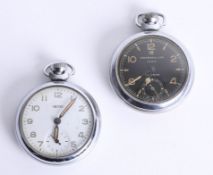 Ingersoll London a Triumph open face and keyless pocket watch with black dial and a Smiths pocket