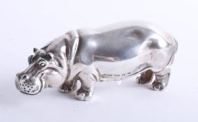 Silver Hippo maker Francis Holland, London, approx 10.20oz.